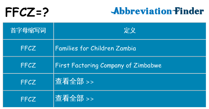 ffcz 代表什么