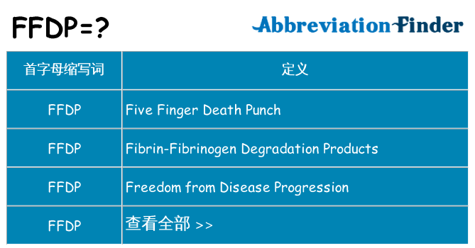 ffdp 代表什么