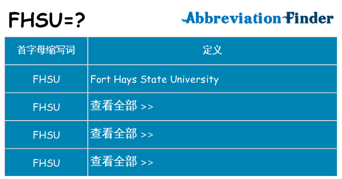 fhsu 代表什么