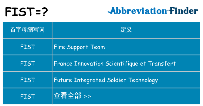 fist 代表什么