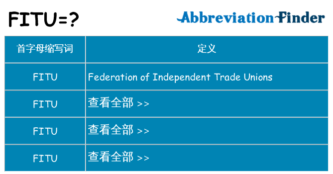 fitu 代表什么