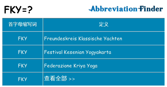 fky 代表什么