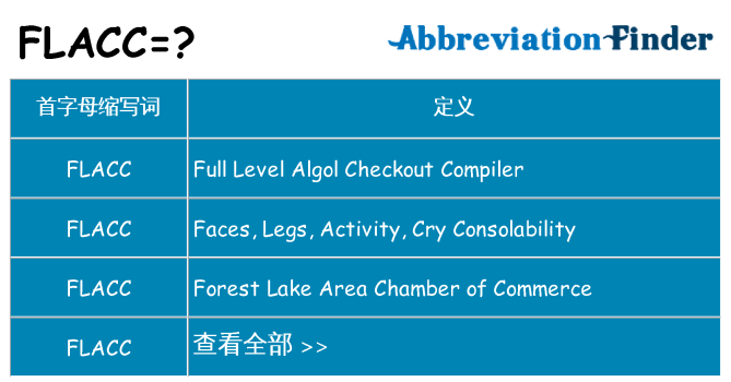 flacc 代表什么