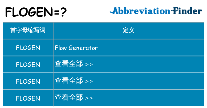 flogen 代表什么