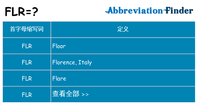 flr 代表什么
