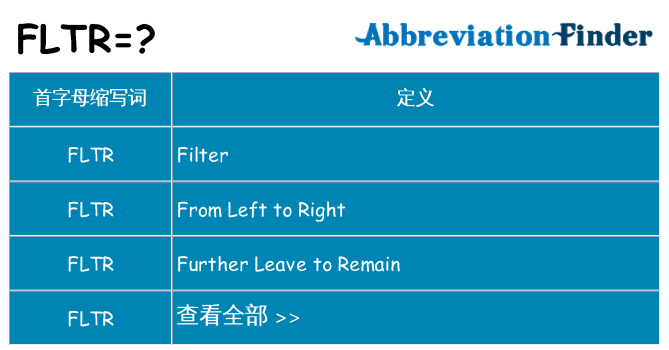 fltr 代表什么