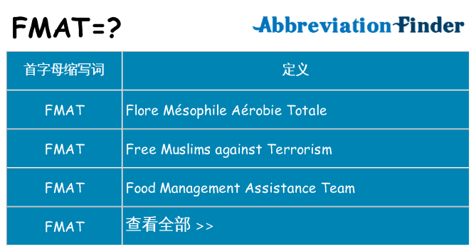 fmat 代表什么