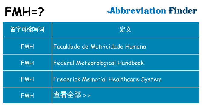 fmh 代表什么