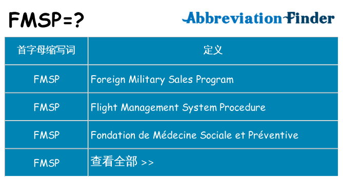 fmsp 代表什么