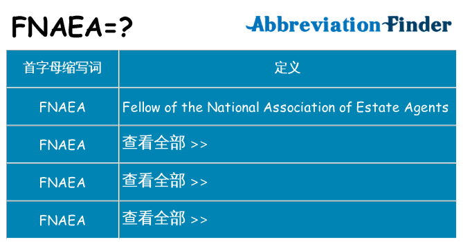 fnaea 代表什么