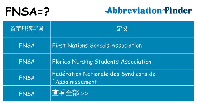 fnsa 代表什么