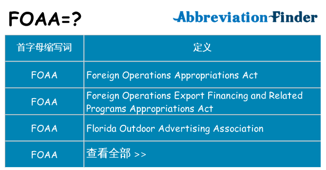 foaa 代表什么