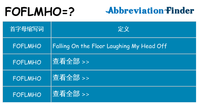 foflmho 代表什么