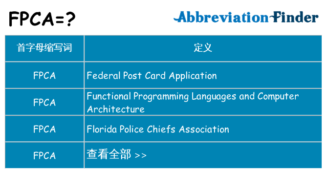 fpca 代表什么