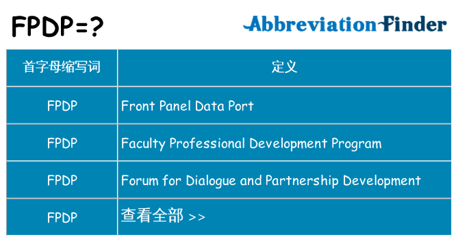 fpdp 代表什么