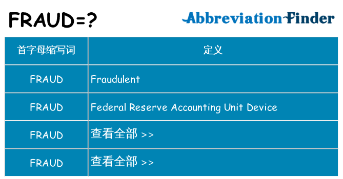 fraud 代表什么