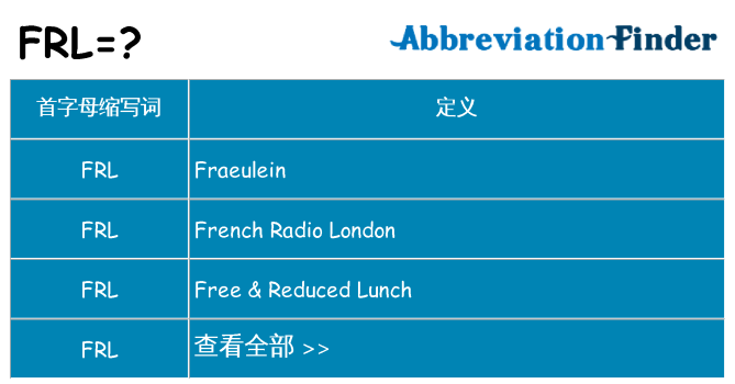 frl 代表什么