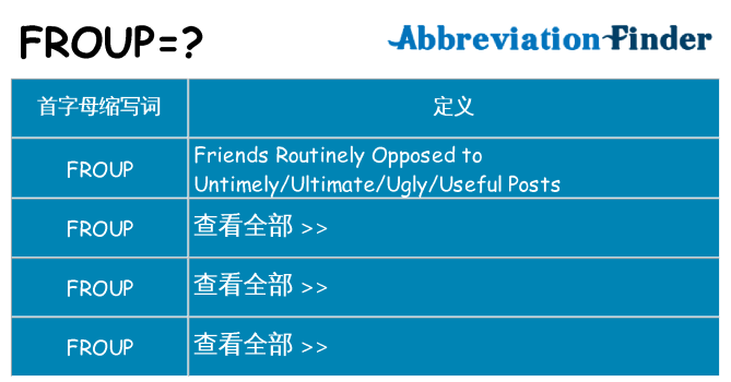 froup 代表什么