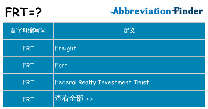 frt 代表什么