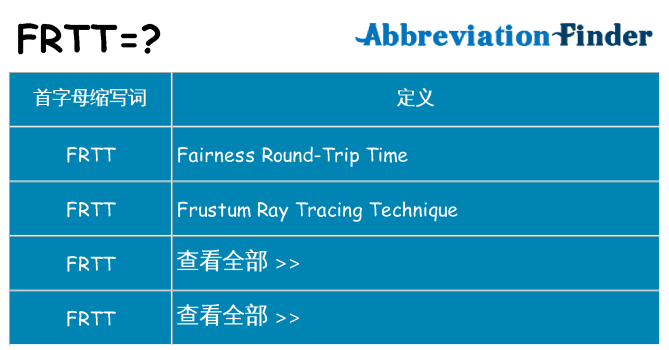 frtt 代表什么