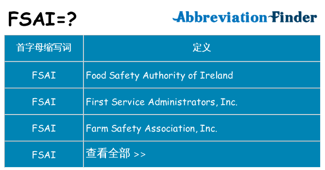 fsai 代表什么