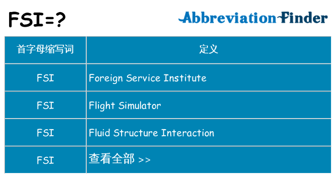 fsi 代表什么