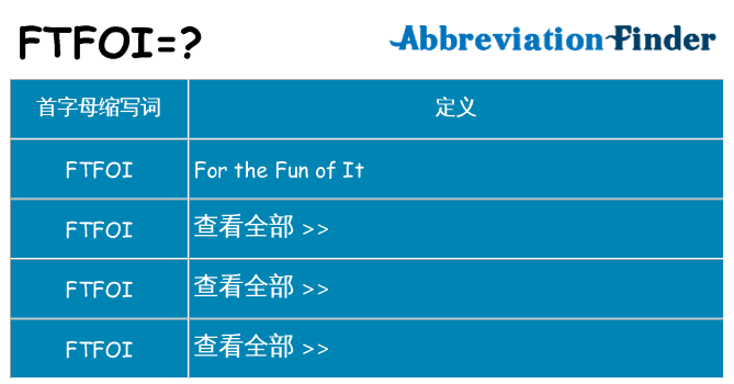 ftfoi 代表什么