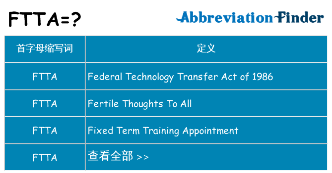 ftta 代表什么