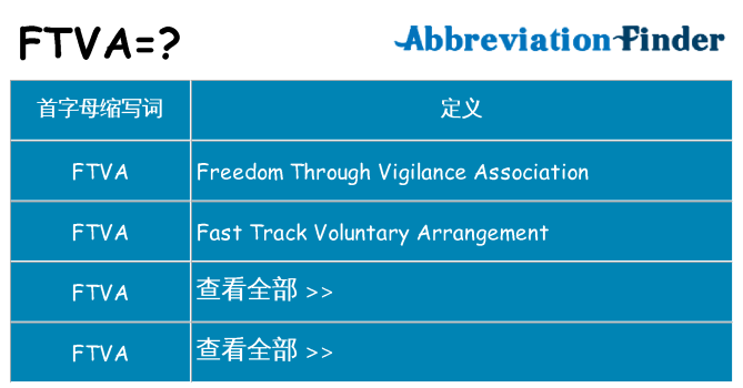 ftva 代表什么