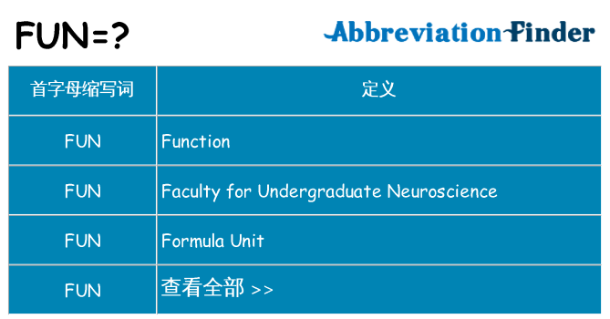 fun 代表什么