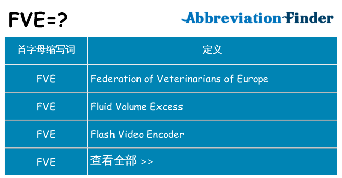 fve 代表什么