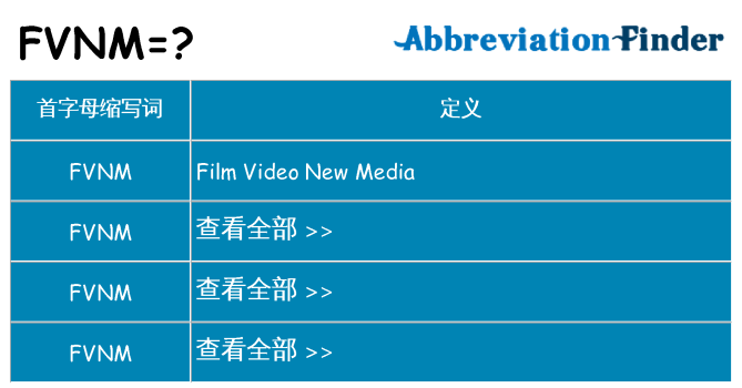 fvnm 代表什么