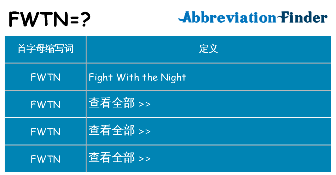 fwtn 代表什么