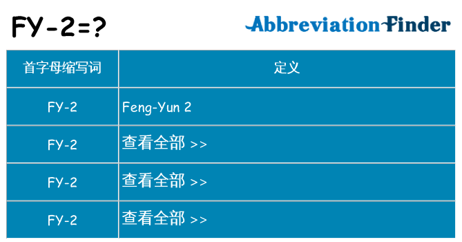fy-2 代表什么