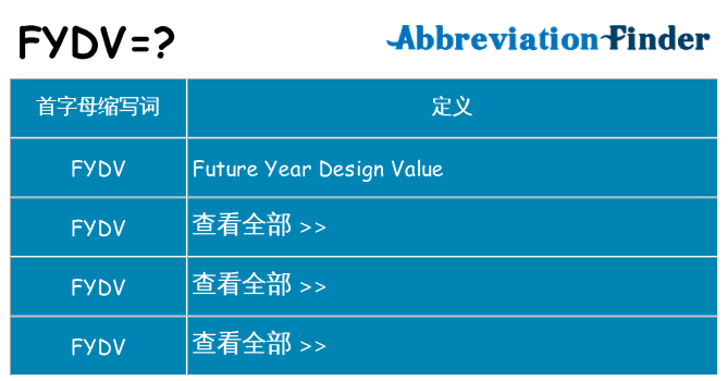 fydv 代表什么