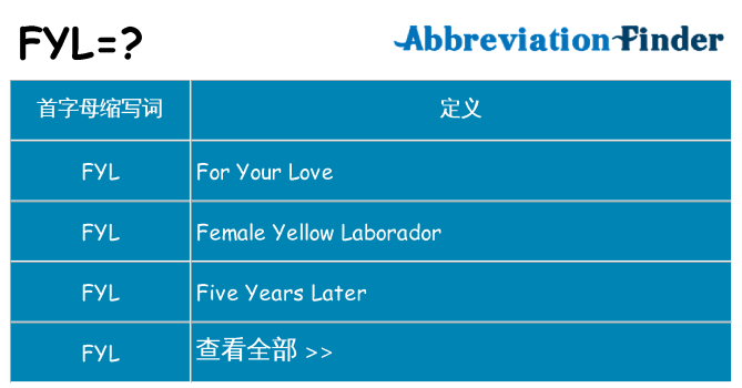 fyl 代表什么