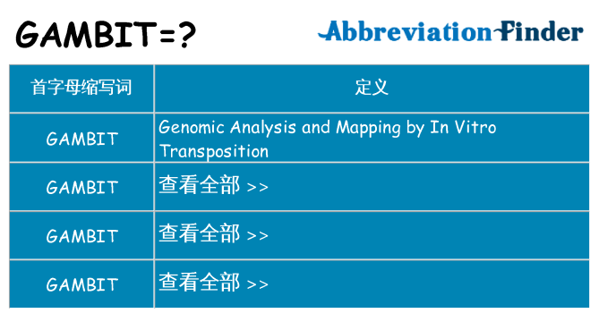 gambit 代表什么