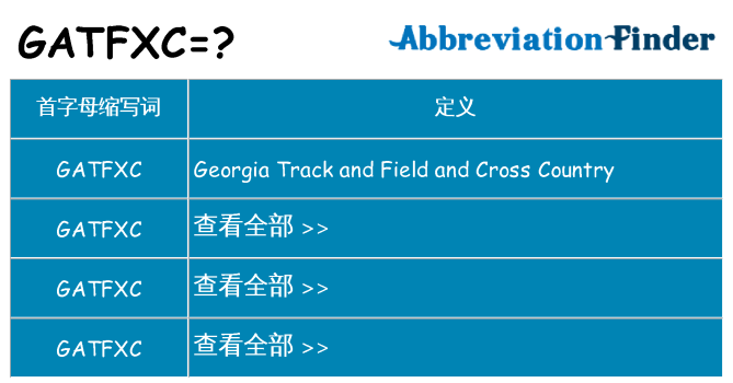 gatfxc 代表什么