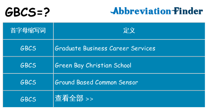 gbcs 代表什么