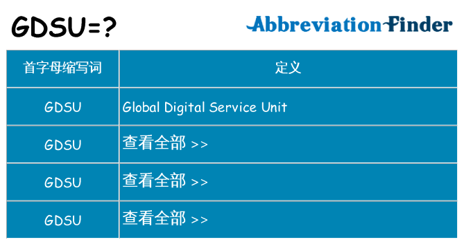 gdsu 代表什么