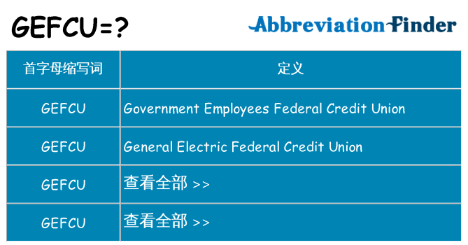 gefcu 代表什么