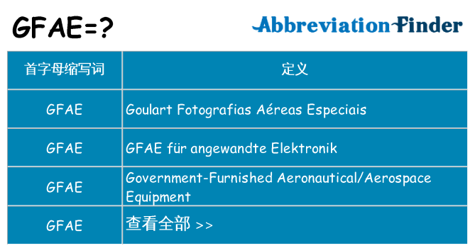 gfae 代表什么