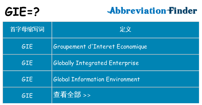 gie 代表什么