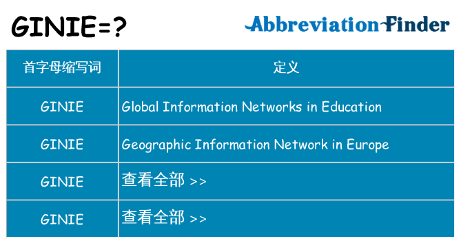 ginie 代表什么