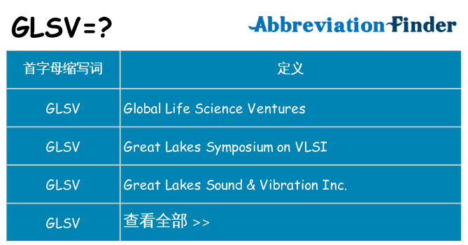 glsv 代表什么