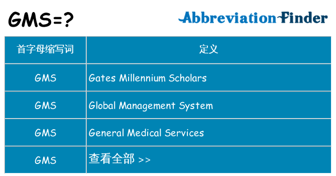 gms 代表什么