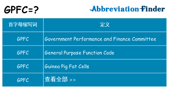gpfc 代表什么