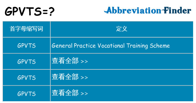 gpvts 代表什么