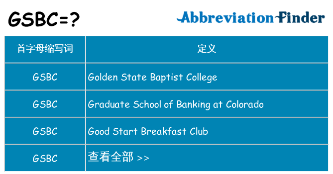 gsbc 代表什么