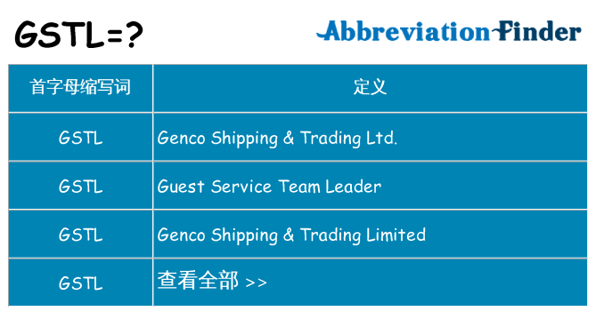 gstl 代表什么